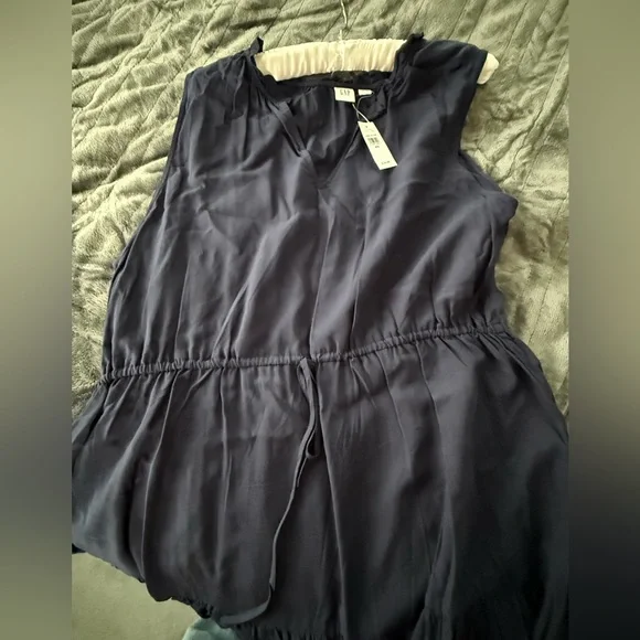 Plus Size XXL Navy Blue Sleeveless Tiered Dress Casual Summer NWT - Picture 6 of 7